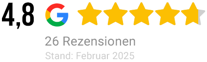 4.8 Google Bewertungen